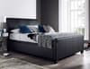 Allendale Black Faux Leather Ottoman Storage Bed