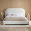 Amalfi White Fabric Bed