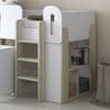 Amelia White and Pale Wood Mid Sleeper Bed