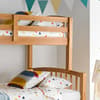 American Pine Wooden Triple Sleeper Bunk Bed Frame - 3ft Single Top and 4ft Small Double Bottom