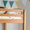 American Pine Wooden Triple Sleeper Bunk Bed Frame - 3ft Single Top and 4ft Small Double Bottom