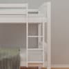 American White Finish Solid Pine Wooden Bunk Bed