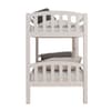 American White Finish Solid Pine Wooden Bunk Bed