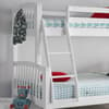 American White Wooden Triple Sleeper Bunk Bed