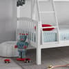 American White Wooden Triple Sleeper Bunk Bed