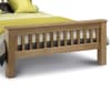 Amsterdam High Foot End Solid Oak Wooden Bed Frame - 6ft Super King Size