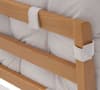 Ander Oak and Stone Fabric Wooden Bed