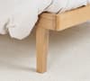 Ander Oak and Stone Fabric Wooden Bed