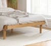Ander Oak and Stone Fabric Wooden Bed