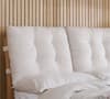 Ander Oak and Stone Fabric Wooden Bed