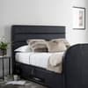 Annecy Black Leather Ottoman Media Electric TV Bed
