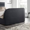 Annecy Black Leather Ottoman Media Electric TV Bed