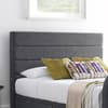 Annecy Slate Grey Fabric Ottoman Electric Media TV Bed