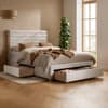 Arabella Grey Velvet 3 Drawer Storage Bed