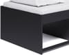 Arctic Black Wooden Storage Cabin Bed