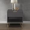 Arlo Charcoal Wooden 1 Drawer Bedside Table
