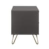 Arlo Charcoal Wooden 2 Drawer Bedside Table