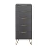 Arlo Charcoal Wooden 5 Drawer Chest