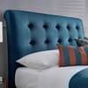 Ashbrooke Blue Velvet Ottoman Storage Bed