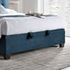 Ashbrooke Blue Velvet Ottoman Storage Bed