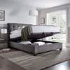 Ashbrooke Dark Grey Velvet Ottoman Storage Bed