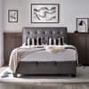 Ashbrooke Dark Grey Velvet Ottoman Storage Bed
