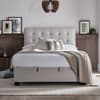 Ashbrooke Stone Grey Fabric Ottoman Storage Bed