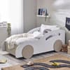 Atlantis White and Taupe Wooden Car Toddler Bed