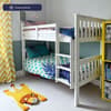 Atlantis White Finish Solid Pine Wooden Bunk Bed