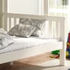 Atlantis White Finish Solid Pine Wooden Triple Sleeper Bunk Bed Frame - 3ft Single Top and 4ft Small Double Bottom