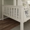 Atlantis White Finish Solid Pine Wooden Triple Sleeper Bunk Bed Frame - 3ft Single Top and 4ft Small Double Bottom