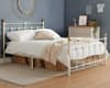 Atlas Cream Metal Bed