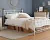 Atlas Cream Metal Bed Frame - 4ft Small Double