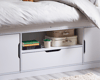Atom White Wooden Low Sleeper