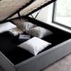 Aurora Grey Velvet Ottoman Bed