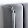 Aurora Grey Velvet Ottoman Bed