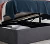 Autumn Fabric Grey Ottoman Storage Bed