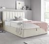 Autumn Fabric Oatmeal Ottoman Storage Bed