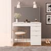 Ava White Wooden 5 Drawer Dressing Table