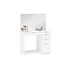 Ava White Wooden 5 Drawer Dressing Table