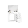 Ava White Wooden 5 Drawer Dressing Table