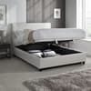 Avery White Fabric Ottoman Storage Bed