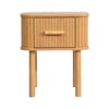 Axel Oak 1 Drawer Fluted Bedside Table