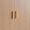 Axel Oak 2 Door 1 Drawer Fluted Wardrobe