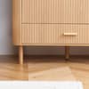 Axel Oak 2 Door 1 Drawer Fluted Wardrobe