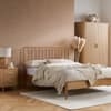 Axel Oak 2 Drawer Fluted Bedside Table