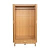 Axel Oak 2 Door 1 Drawer Fluted Wardrobe