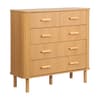 Axel Oak 5 Drawer Fluted Chest of Drawers