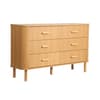 Axel Oak 6 Drawer Fluted Chest of Drawers