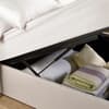 Aylen Oatmeal Fabric Ottoman Storage Bed